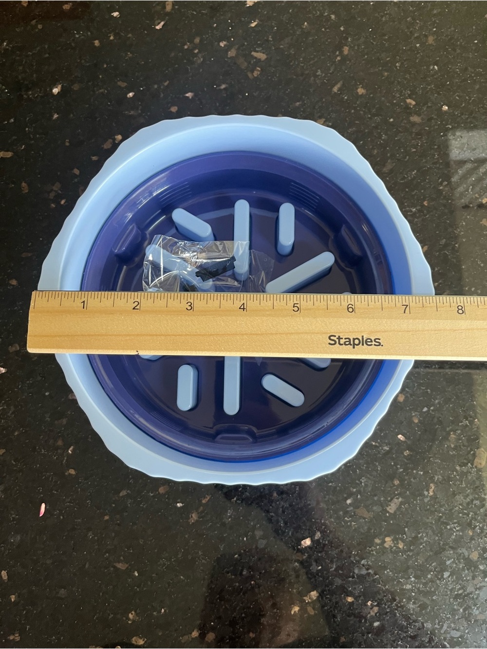2-in-1 Slow Feed Dog/Pet Bowl 1.5 cup in blue, pink or peach - Picture 4 of 5